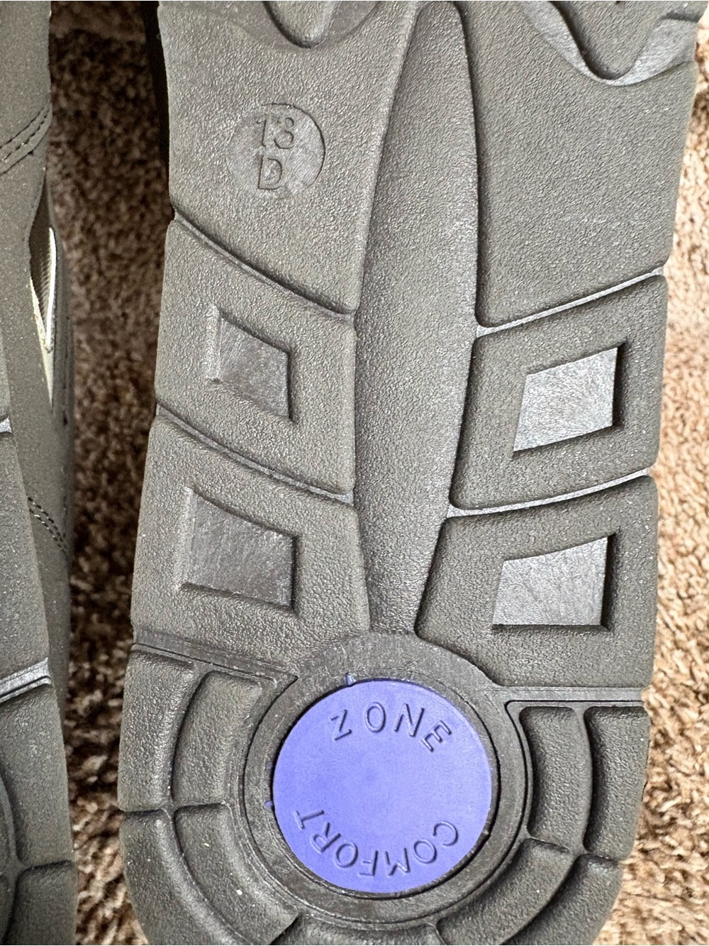 Omega Men’s Athletic Hook-and-Loop Sneakers in Dark Gray and Cream . - Picture 12 of 14